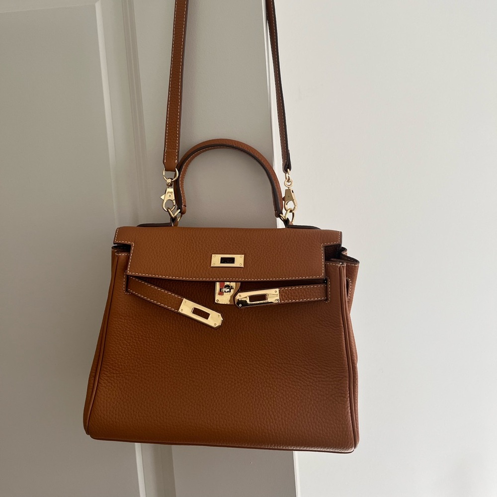 Tan Leather Crossbody Bag